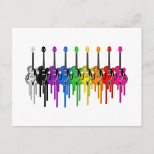 Bleeding Guitars Postcard