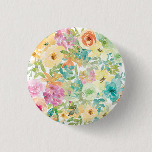 Bleeding Heart Flower 3 Cm Round Badge