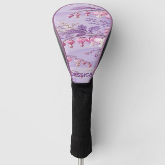 Bleeding Heart Flowers Custom Golf Head Cover