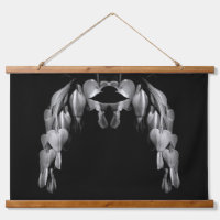 Bleeding Heart Flowers In Black And White Abstract