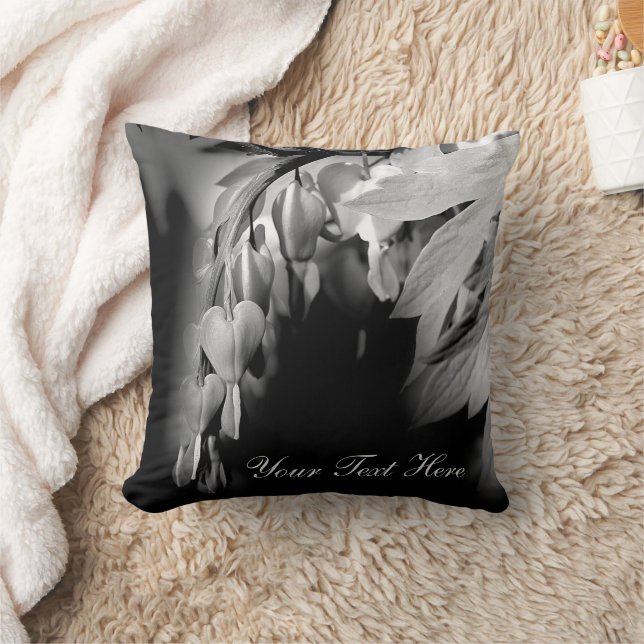Bleeding Heart Flowers Personalised Cushion (Blanket)