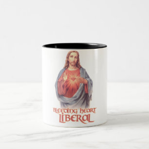 Bleeding Heart Liberal Jesus Two-Tone Coffee Mug