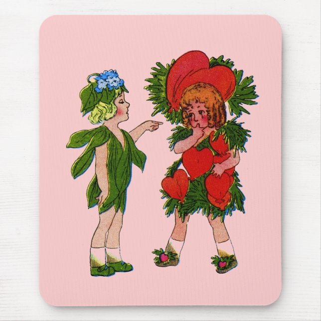 Bleeding-Heart & Live-Forever Mouse Mat (Front)