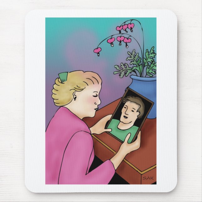 Bleeding Heart Mouse Mat (Front)