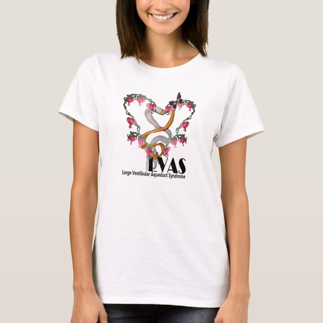 Bleeding Heart Ribbon for LVAS T-Shirt (Front)