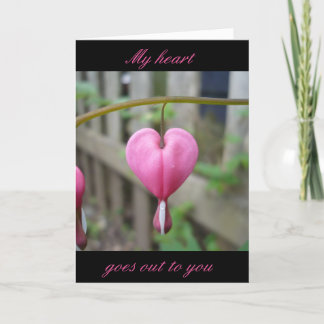 Bleeding Heart sympathy greeting card