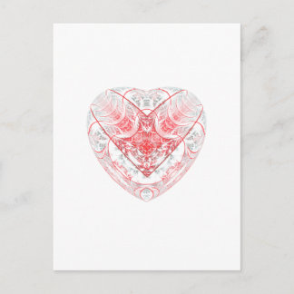 Bleeding Heart White Postcard