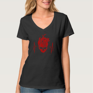 Bleeding Heartbeat Heart Halloween Apparel Hallowe T-Shirt