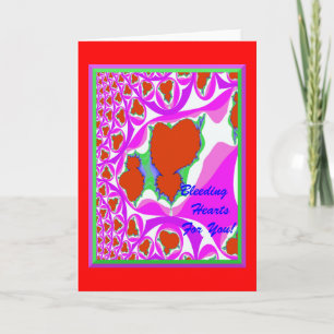 Bleeding Hearts (Blank Inside) Greeting Card