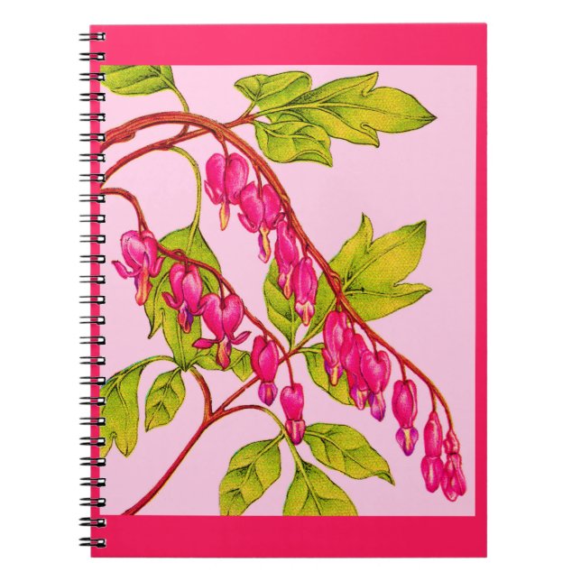 bleeding hearts flowers notebook (Front)