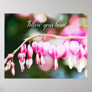 Bleeding Hearts Flowers Poster