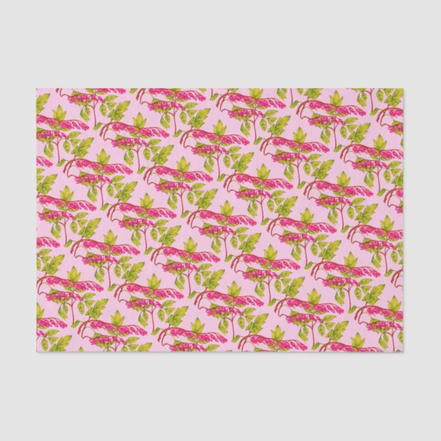 bleeding hearts flowers print tissue paper (Front)