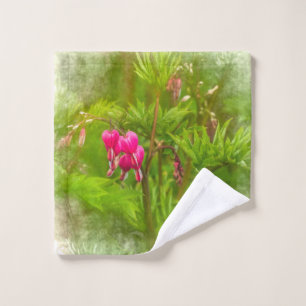Bleeding Hearts in May Washcloth Wash Cloth
