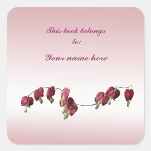 Bleeding Hearts Square Sticker