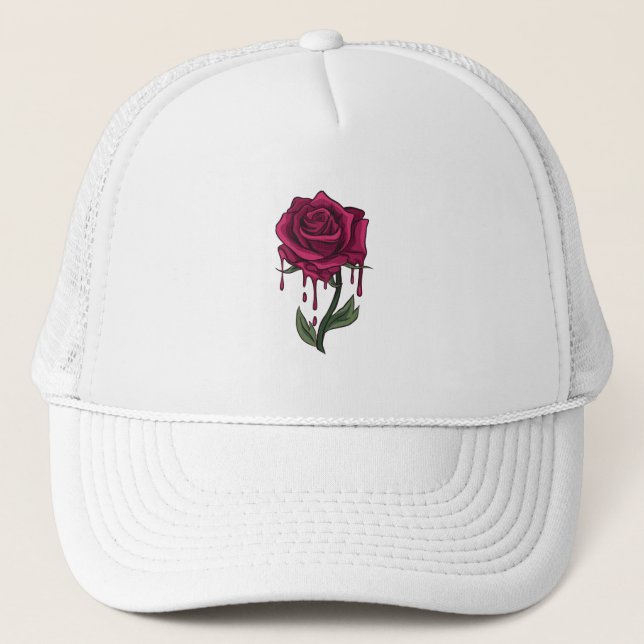 Bleeding Rose Trucker Hat (Front)