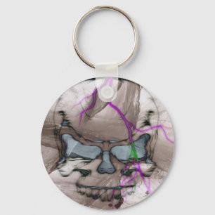 Bleeding Skull Key Ring