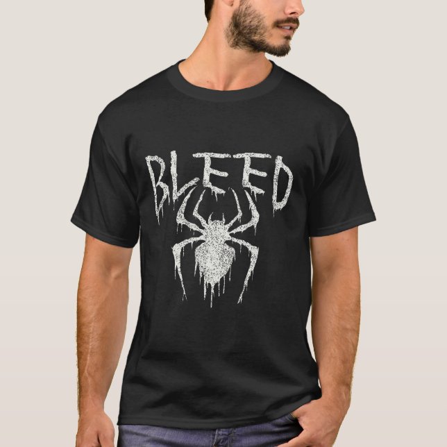 Bleeding Spider Meltdown – Dark Drip Aesthetic T-Shirt (Front)