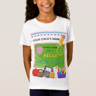 BLEEGRAPHICS: Hello, First Grade! T-Shirt
