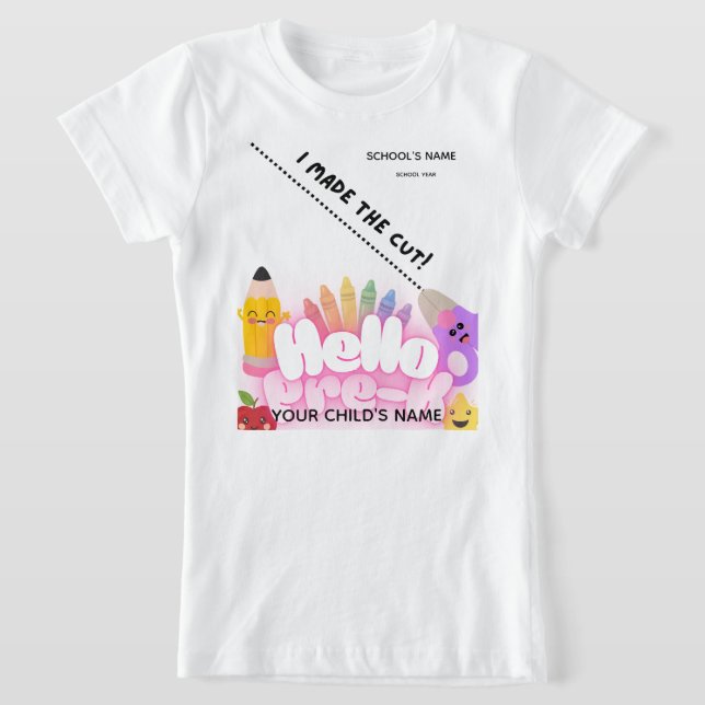 BLEEGRAPHICS: Hello, Pre-K! T-Shirt (Laydown)