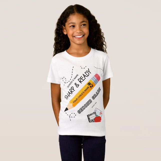 BLEEGRAPHICS: Hello, Second Grade! T-Shirt (Front Full)