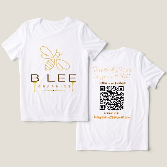 BLEEGRAPHICS Logo Women Tri-Blend Shirt (Design Front & Back)