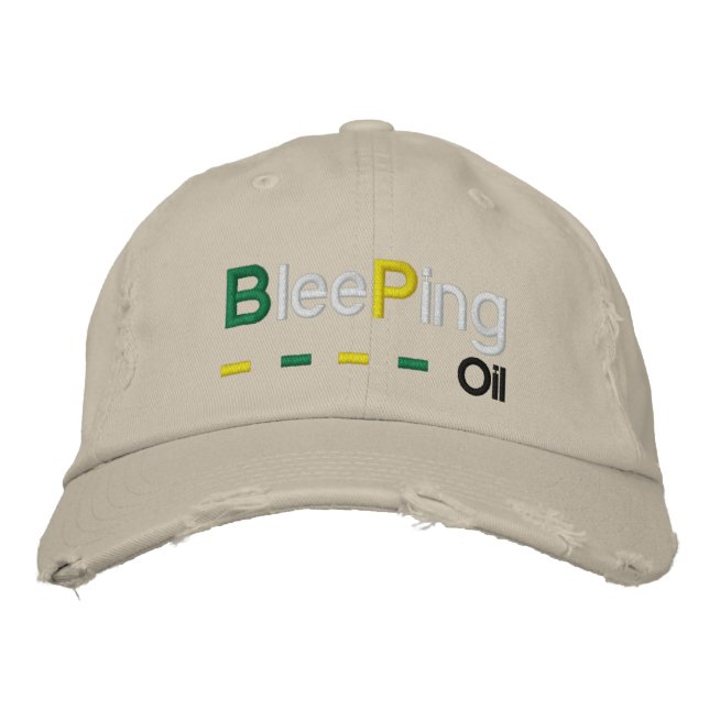 Bleeping Oil Embroidered Hat (Front)