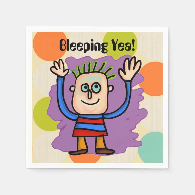 Bleeping Yea! Paper Napkin (Front)