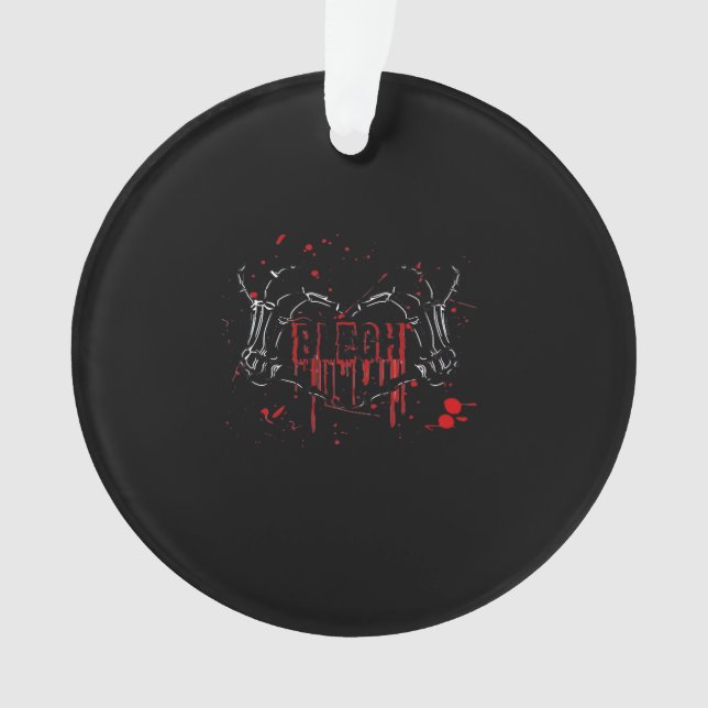 Blegh Breakdown, Skeleton Heart Hands, Emo Band, S Ornament (Front)