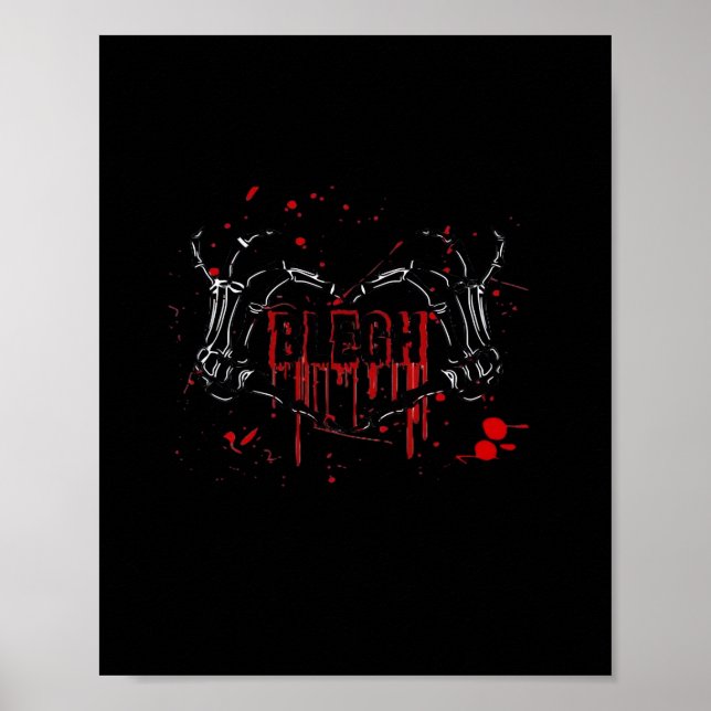 Blegh Breakdown, Skeleton Heart Hands, Emo Band, S Poster (Front)