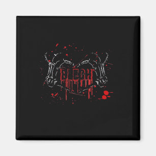 Blegh Breakdown Skeleton Heart Hands Emo Screamo Magnet