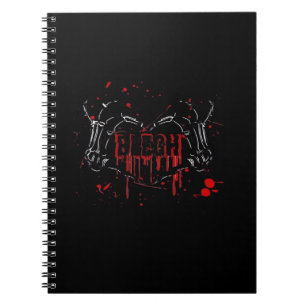 Blegh Breakdown Skeleton Heart Hands Emo Screamo Notebook