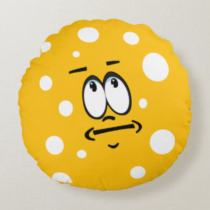 bleh emoji throw pillow