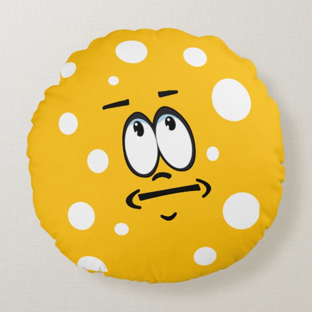 bleh emoji throw pillow (Front)