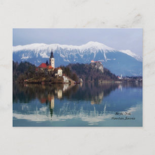 Blejski Otok Mountain ,Slovenia Holiday Postcard