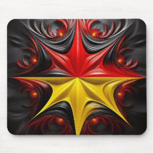 Blend of Mandelbrot Fractal With The German Flag Mouse Mat