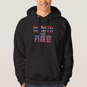 Blended And Proud Nationality Half Norwegian Half Hoodie