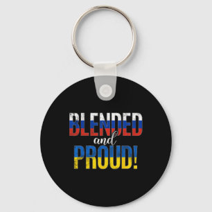 Blended And Proud Nationality Half Russian Half Uk Key Ring