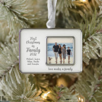 Blended Family 1st Christmas Personalised Photo