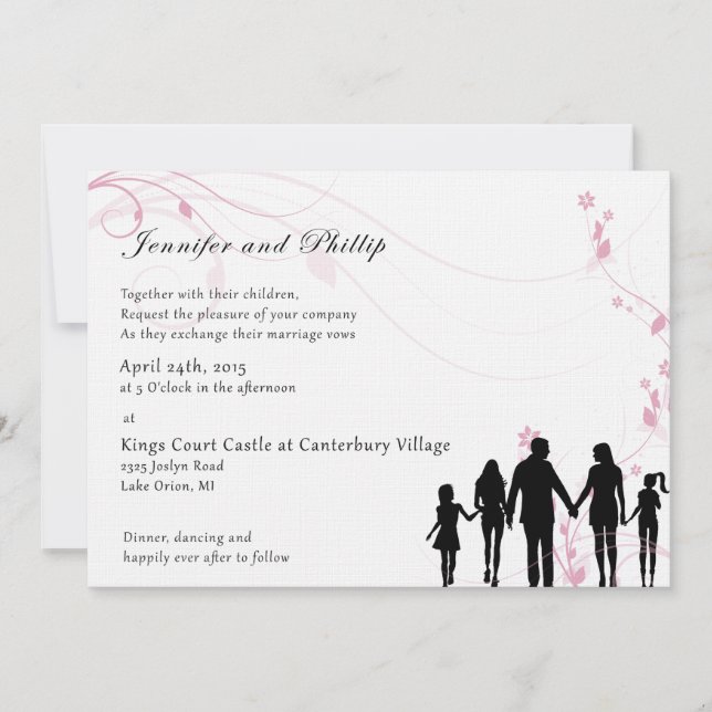 Blended Family Wedding Invitation (Front)
