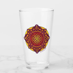 Blended Red Celtic Knot Glass