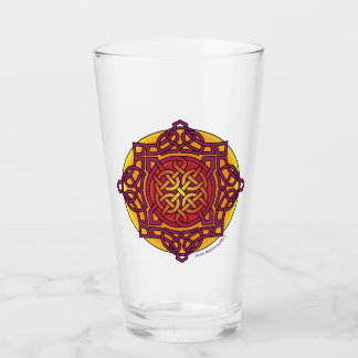 Blended Red Celtic Knot Glass