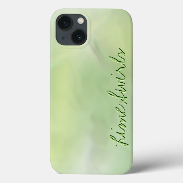 Blended Shades of Yellow and Green Custom Text Case-Mate iPhone Case (Back)