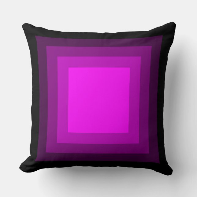 Blended Squares - Black to Magenta Cushion (Front)