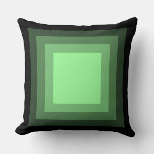 Blended Squares - Black to Mint Green Cushion