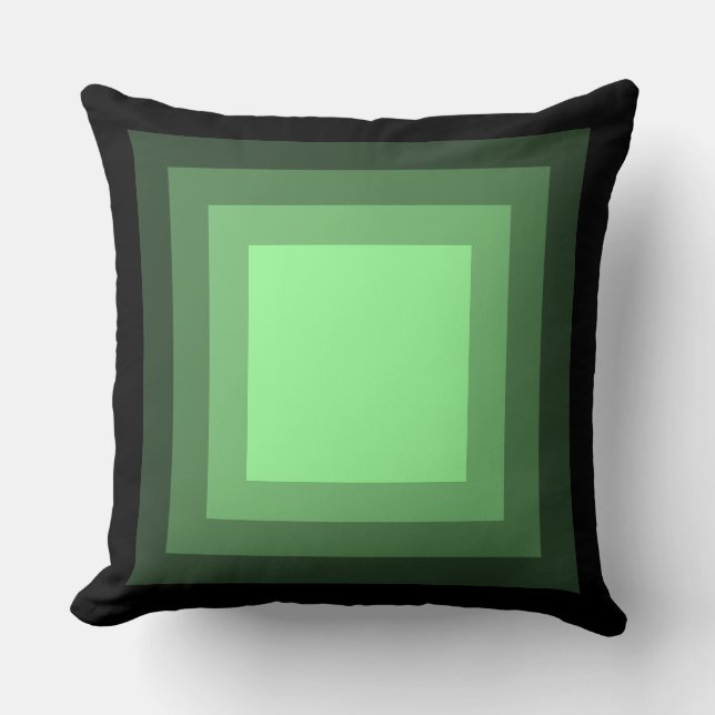 Blended Squares - Black to Mint Green Cushion (Front)