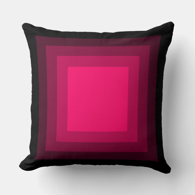 Blended Squares - Black to Neon Red Cushion (Front)