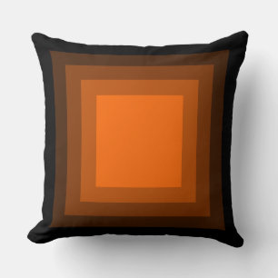 Blended Squares - Black to Orange Cushion