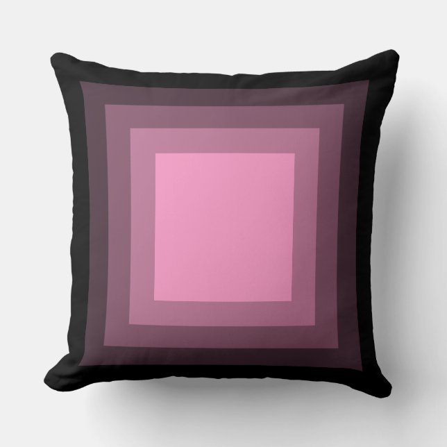 Blended Squares - Black to Pink Cushion (Front)