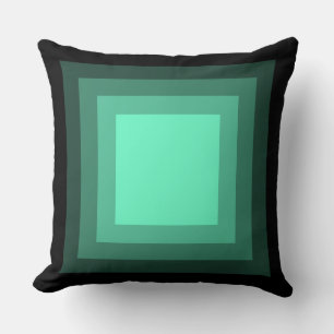 Blended Squares - Black to Turquoise Cushion