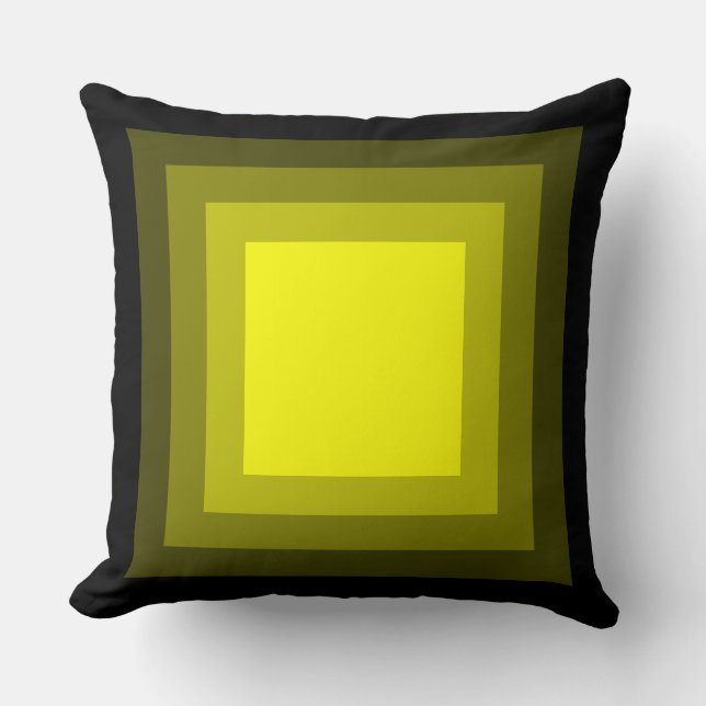 Blended Squares - Black to Yellow Cushion (Front)
